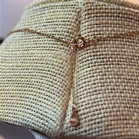 LIBRA ZODIAC MOTHER OF PEARL COIN NECKLACE 14k RG/ 925 Silver 17” - Picture 4 of 8